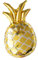 Oblique Unique® Folien Luftballon Ananas Melone Palme Früchte Ballons Sommer Garten Hawaii Motto Beach Party Geburtstag Fasching Karneval - wählbar (Ananas Gold)