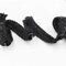 Paillettenband Farbiges Pailletten Band für Bastelprojekte Tanzbekleidungen Dekorationen 12 mm Breites 25 m Länge (Schwarz)