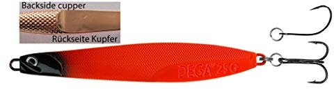 Meerforellen-Blinker Dega Seatrout Björn UVAktiv/Rot Schwarz 32g