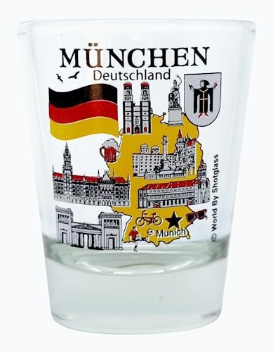 Schnapsglas München, Deutschland, Großstädte Kollektion