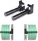 SYL Fitness Olympic Weight Plate Holder Power Rack Attachment, 2x2 Rack (1 Hole), 2 Plates, Alloy Steel, Traditional Style, Holds 600 lbs