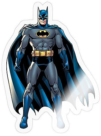 Spreadshirt DC Comics Batman Pose Klassisch Sticker, max. 10 x 10 cm, 10 x 10 cm, Transparent glänzend