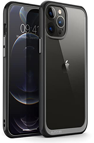 SUPCASE Premium Transparent Hybrid Protective Case for iPhone 13 Pro (2021 Version) 6.1 Inch (Black)