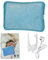 HomeVibe Rechargeable Electric Hot Water Bottle Professional Soft Touch Fleece Cover Bed Hand Warmer Massaging Heat Pad - Blue