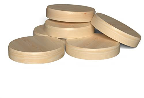 Heimatspäne Querholzplättchen Fichte [25 Stück - Ø40mm] - Konusplättchen aus natürlichen Fichtenholz unbehandelt, Querholzdübel zum Ausbessern von Astlöchern