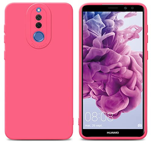 Cadorabo Hülle kompatibel mit Huawei Mate 10 LITE Schutzhülle TPU Silikon Case Liquid Design mit Kameraschutz Slim Kratzfest Weiche Gummi mit Rundumschutz Case Hülle für Huawei Mate 10 LITE in Rot