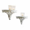 Loberon Wandregal 2er Set Liara, Ornamentales Flair, Angesagter Shabby-Chic, Vintage-Stil, Wandkonsole, Wandschmuck, Polyresin, antikweiß