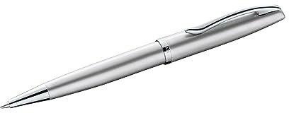 Pelikan Kugelschreiber Jazz Noble, Silber, für Rechtshänder und Linkshänder, eleganter Metall-Kugelschreiber im Geschenketui, 821797