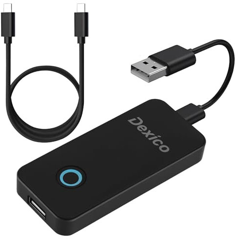 Android Auto Wireless Adapter Dexico Carplay Wireless Adapter 2in1, für Autos mit CarPlay und Android Funktion, Herstellungsjahr: 2016–2023, für Sprachassistent, GPS Navigation, Musik