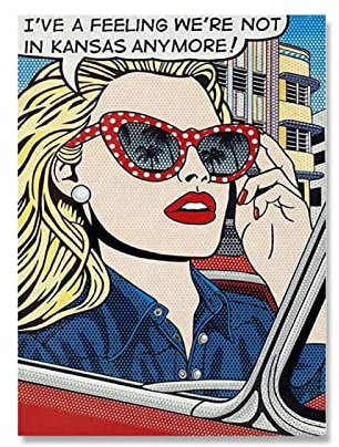 UDERUI Roy Lichtenstein Poster Rote Lippen Mädchen Drucke Roy Lichtenstein Wandkunst Roy Lichtenstein Leinwandgemälde Für Wanddekoration Bild 50x70cm Kein Rahmen