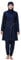 IWEMEK Burkini Damen Muslim Große Größen 3tlg Set Rash Guard Langarm Ganzkörper Schwimmanzug Schwimmkleid + Schwimmhose + Hijab Badeanzug Islamische Schwimmkleidung UV Schutz Marineblau 02 4XL
