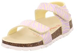 Superfit Mädchen Fussbettpantoffel Sandale, Gelb Rosa 6010, 32 EU Weit