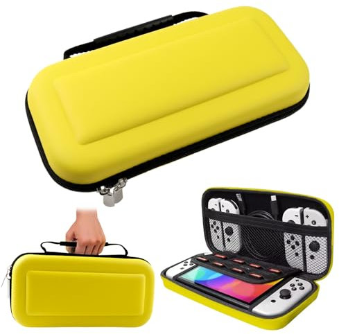 MUYAPAY Custodia Compatibile con Nintendo Switch/ Switch OLED,Custodia per console Nintendo Switch,con accessori e vano portaoggetti per giochi,per la console Nintendo Switch e i suoi accessori