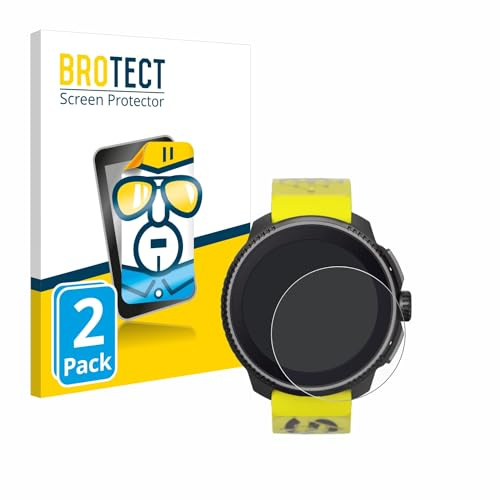 BROTECT Schutzfolie für Suunto Race | 2 Stück Transparenter Displayschutz Made in Germany Klare Displayschutz-Folie Clear Einfache Montage Case-Friendly