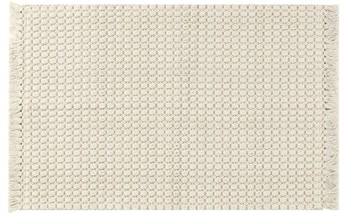uxcell Boho-Badezimmerteppich, gewebter Teppich für Schlafzimmer, Überwurf, Teppich mit Fransen, 40,6 x 61 cm, Beige