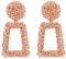 Orecchini, Grossi Orecchini da Donna, Orecchini pendenti quadrati grandi, Orecchini a goccia, Orecchini quadrati, Meravigliosi orecchini quadrati, Gioielli Regalo per Donna Ragazza (Oro rosa)