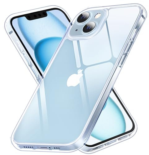 Vimiki Clear for iPhone 15 Case, [Never Yellow] Protective Bumper Hard PC Phone Cases, Thin Slim Fit Cover 6.1 inch, Clear