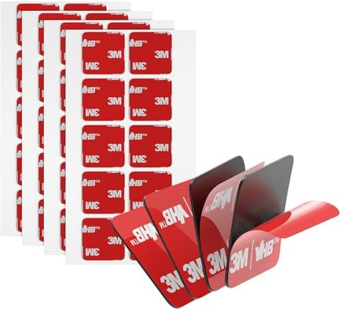 3M Pads Adesivi Biadesivi VHB ad alta Resistenza 25 MM x 25 MM 40 Pezzi Nero Spessi 0,6 MM Quadrati 5925 Nastro di Montaggio in Schiuma Adesiva Adesivo Forte per Decorazioni Auto Casa Ufficio Loghi