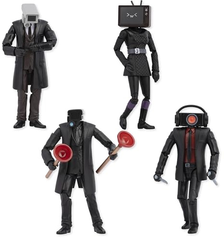 Skibi Toilet Deluxe Cameraman Action Figures 16 cm with Accessories - 4 Different Designs