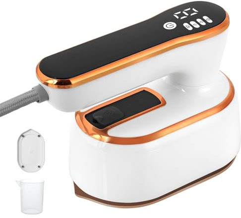 AUAUY Dampfbügeleisen, 1000W Reise Steamer Dampfglätter, Faltbares Kompaktes Tragbares Reisebügeleisen, Handbügelmaschine Trocken Nassbügeln Dampf Kleines Bügeleisen Dampf für Zuhause und Unterwegs