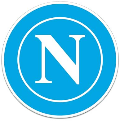 SSC NAPOLI Mousepad Tondo, Colore Celeste, Diametro 20 cm, Logo Bianco