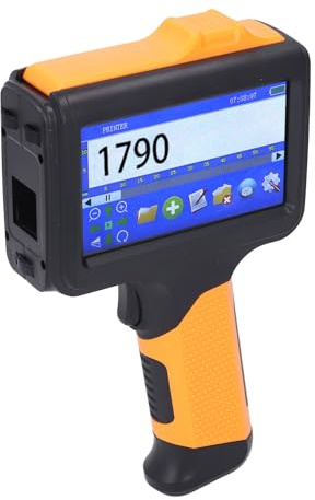 Zunate 12,7 Mm Tragbarer Handdrucker, Schnell Trocknender Hand-Tintenstrahldrucker, Tintenstrahl-Druckmaschine, Unterstützt Bluetooth, Mehrere Sprachen, mit Tintenpatrone für QR-Code,