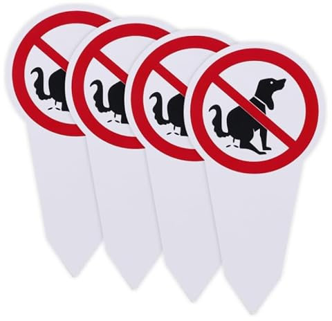 Sporgo 5 Stück Steckschilder Kein Hundeklo: Aluminium Hinweisschild keine Hundetoilette, Dicke 3mm Kein Hundeklo Schild, Hunde Verbotsschilder Wetterfest UV-Schutz (30 x 15 cm)