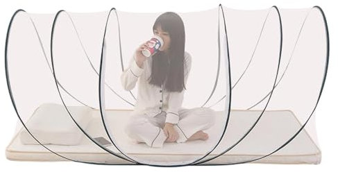 Filet de Couchage Pliable pour lit – Filet de Voyage extérieur ou intérieur | Tente Simple pour Adultes, Adolescents et familles, moustiquaire Portable, Solution de Sommeil légère