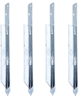 Aqbau® 4er Set Universal Bodenanker Verstärkt Schaukelanker Erdanker für schaukel Spielhäusern Einschlaghülse Pfostenträger Bodenhülsen Stahl Feuerverzinkt