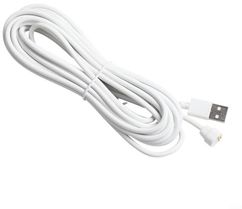 Hasaller Extension Cable USB Charging Cable for Nest Cam Battery Version 5.2/8/10.4m Four Core Thick Weatherproof Extension Cord Indoor Outdoor Security Camera Power Supply(5.2 m)