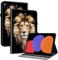 TEDTIKJT Coque Compatible avec Xiaomi Pad 6/6 Pro 11 Pouces 2023 Etui Tablette Housse Motif Peint Cuir Flip Cover avec Support Protection à Clapet pour Xiaomi Pad 6 Coque,Tête de Lion