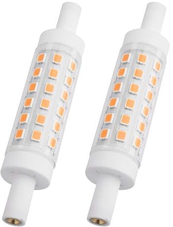 AIMEOKO R7S LED Bulb R7S-03-09 | 50 Watt Halogenstäbe Ersatz, Für Landschaft, Arbeit, Sicherheit, Bodenlampen, 2 Stück