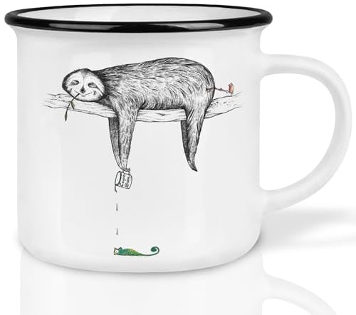 Ligarti® Keramiktasse XL 450ml [Das Original] – handveredelter Design-Becher I große Kaffeetasse & Teetasse, spülmaschinengeeignet, stilvoller Mug Cup