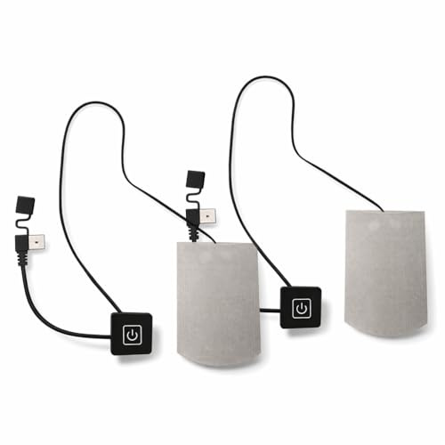 SPYMINNPOO USB Heizfolie für Socken, 3 Temperaturstufen für Outdoor | 3 Stufen 50°C 40°C 25°C, Verbundfaser schnelle Wärme, Knitterfest wasserabweisend