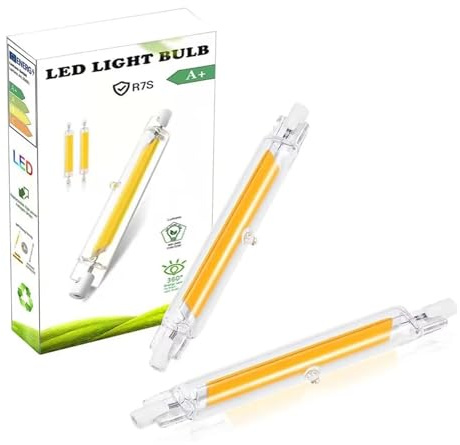 EIMOPE R7S LED 118mm 20w Dimmbar Brine - R7S LED Leuchtmittel 20W ersatz für 100w 200w Halogen Lampe, Kaltweiß 6000K 2000LM, Kein Flackern, 360°Abstrahlwinkel, 2er Pack