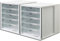 HAN 1450-14 Schubladenbox SYSTEMBOX; Innovatives; attraktives Design mit 5 geschlossenen Schubladen (Schubladenbox geschlossen | 2er Set, transluzent-klar)