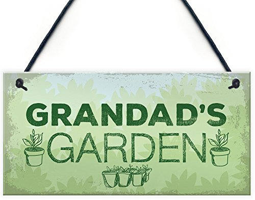 Red Ocean Grandads Garden Hanging Summer House Shed Sign Garden Plaque Birthday Gifts For Grandad