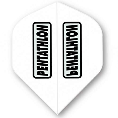 MS-DARTSHOP Dart Flights Pentathlon Standard Polyester (Weiß)