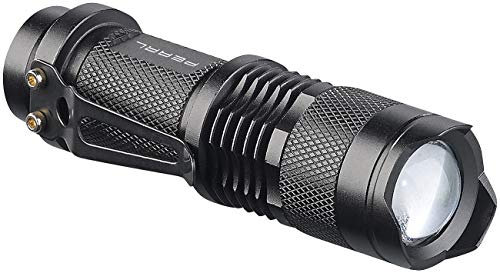 PEARL Taschenlampe Batterie: Taschenlampe mit 3-Watt-Cree-LED & 3 Leuchtmodi, 150 lm, fokussierbar (Taschelampe)…