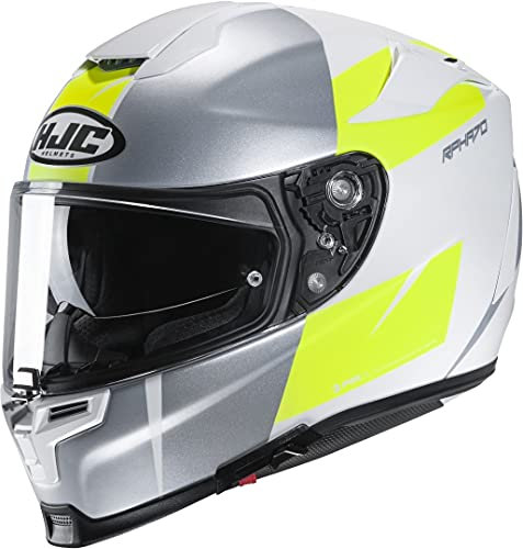 Motorradhelm HJC RPHA 70 TERIKA MC4HSF, Weiss/Grau/Gelb, S
