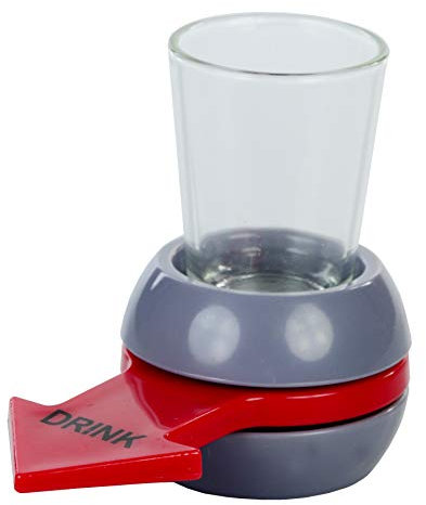 Monsterzeug Schnapsdrehen Trinkspiel, Partyspiel Spin-The-Shot, Flaschendrehen mit Schnapsglas