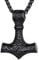 Richsteel schwarz Mjölnir Anhänger Wikinger Thors Hammer Halskette mit Keltischer Knot für Herren Männer