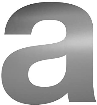 Buchstaben-Aufkleber -a- in silber I Höhe 10 cm I selbstklebende Haus-Nummer, Ziffer zum Aufkleben für Außen, Briefkasten, Tür I wetterfest I kfz675a