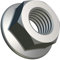 M4 Tuercas de Brida con Dentado de Bloqueo (Paquete de 100) Hex Chapado en Zinc de Acero Galvanizado para Pernos/Tornillos - Cierre Fastener Hexagonales Estándar Certificado DIN 6923 (4mm)