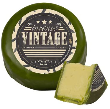 Vintage Cheese Truckle (200g). A Delicious 3 year aged Mature Cheddar Cheese Truckle. The Ultimate Edible Gifts, Perfect For Any Occasion. The Chuckling Cheese Company.