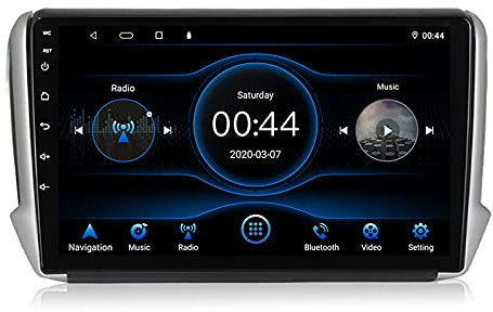 LEXXSON Android 10.1 Car Stereo for Peugeot 208/2008 2012-2018 | 10 inch AM FM RDS Radio GPS Wifi Bluetooth EQ Setting Split Screen Steering Wheel Control Mirror Link Canbus 2G+32G