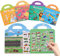 Kqpoinw 4PCS Wiederverwendbare Statische Aufkleberbücher kinder Aufkleber Bücher Lernspielzeug für 3 4 5 6 Alter Kind Erziehen Spielzeug Junge Mädchen Lernspielzeug Aufkleber Spielset
