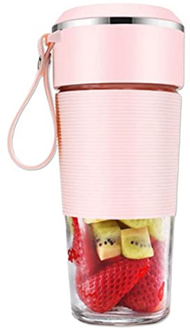 Maizoon Juicer Cup de tamaño personal licuadora portátil mini batidora de viaje para batidos y batidos con 1200 mah USB recargable 3d 6 cuchillas 300 ml / 10 oz rosa