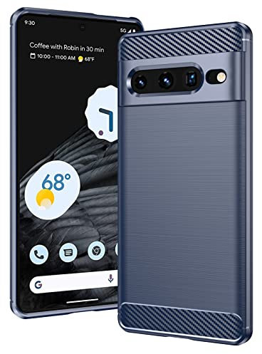 Aukvite Custodia per Google Pixel 7 Pro, Antiurto, TPU Morbido e Sottile, Blu