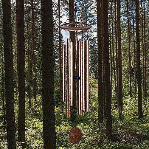 BAtlam Windspiele für den Außenbereich Windspiele für den Außenbereich Große Tiefe Ton-Windspiele aus Metall klingen wie eine Kirchenglocke 50 Zoll Kupferader